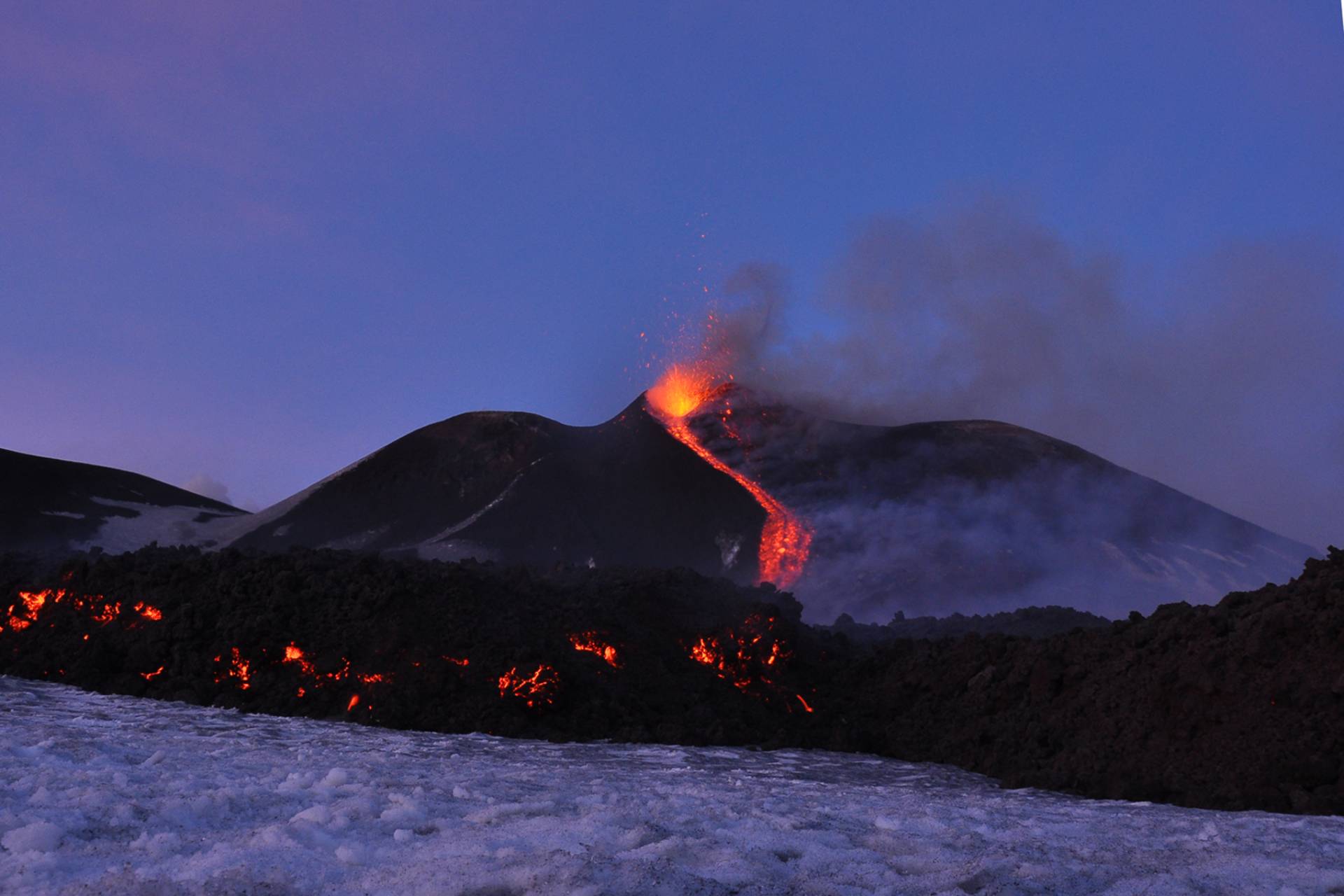 The lava flow of Etna